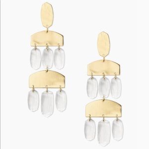 Kendra Scott Emmet Statement Earrings in Clear Glass